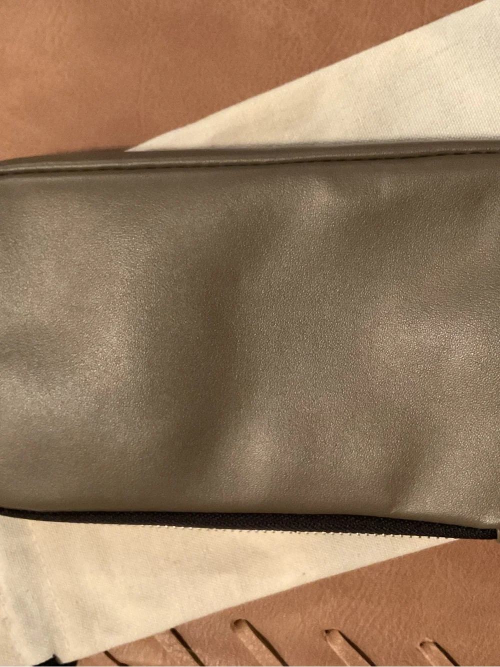 Bandolier Expanded Pouch Greige / Silver New!
